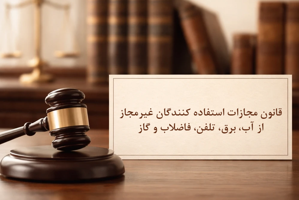 قانون مجازات استفاده کنندگان غیرمجاز از آب، برق، تلفن، فاضلاب و گاز